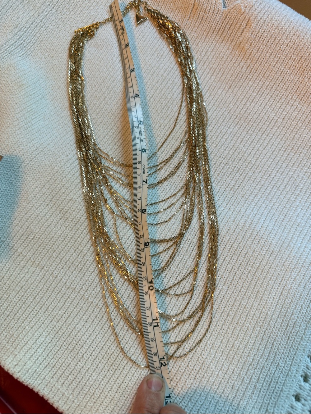Anthropologie Gold Multi-Strand Layered Necklace